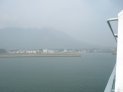 海から見た島原の町並み
